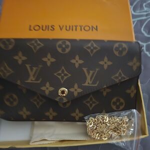 Louis Vuitton Monogram Envelope Bag in Brown and Gold
